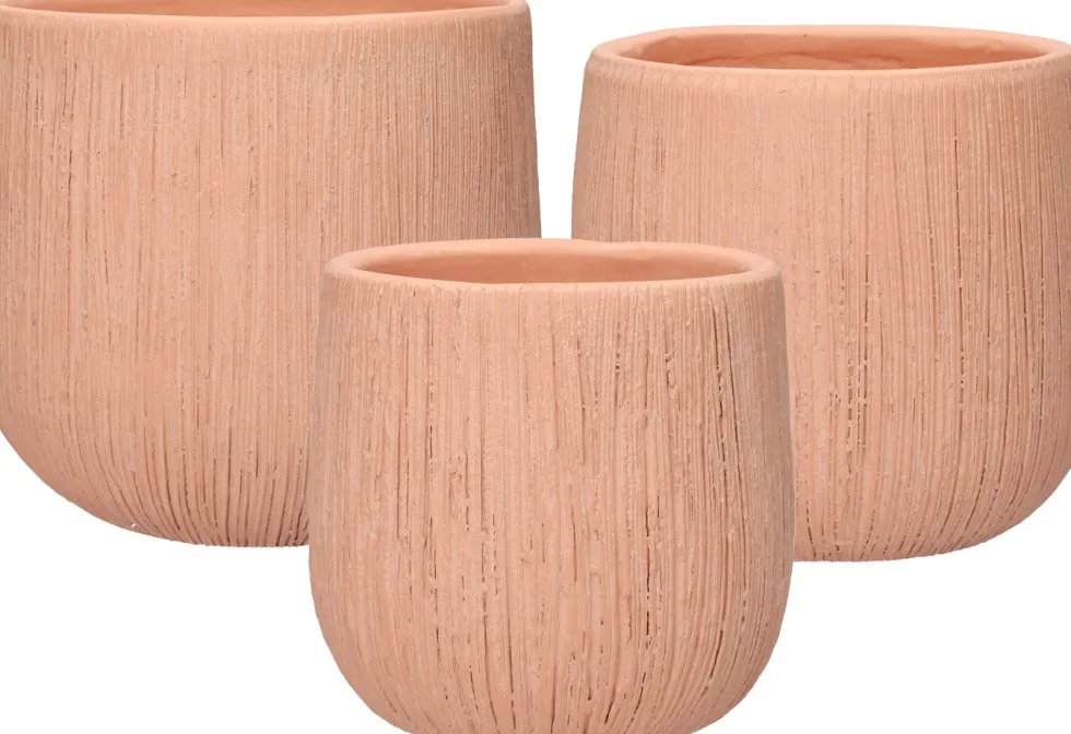 Duif bloempot Perzik oranje D 16,5 H 14 cm