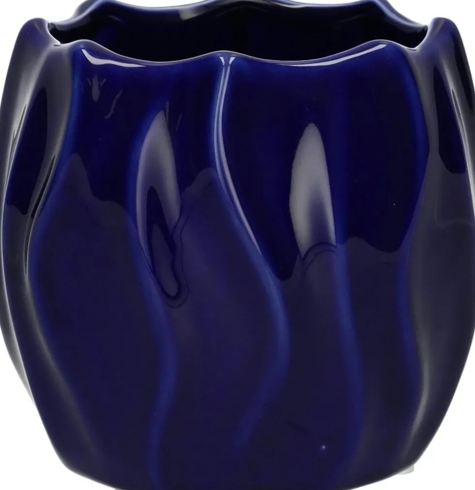 Duif bloempot Sari blauw D 13,3 H 12 cm