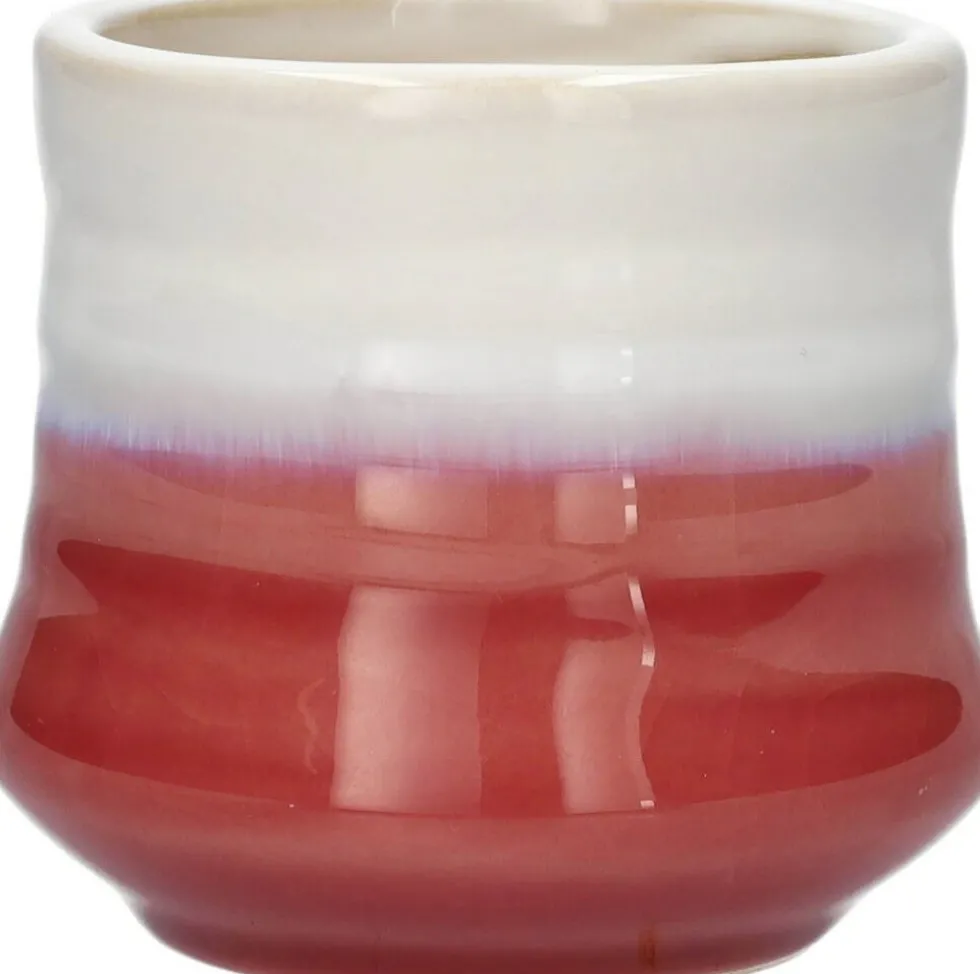Duif bloempot Stuart wit / rood D 8,3 H 7,4 cm