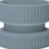 Duif kandelaar Levia blauw D 9 H 7 cm