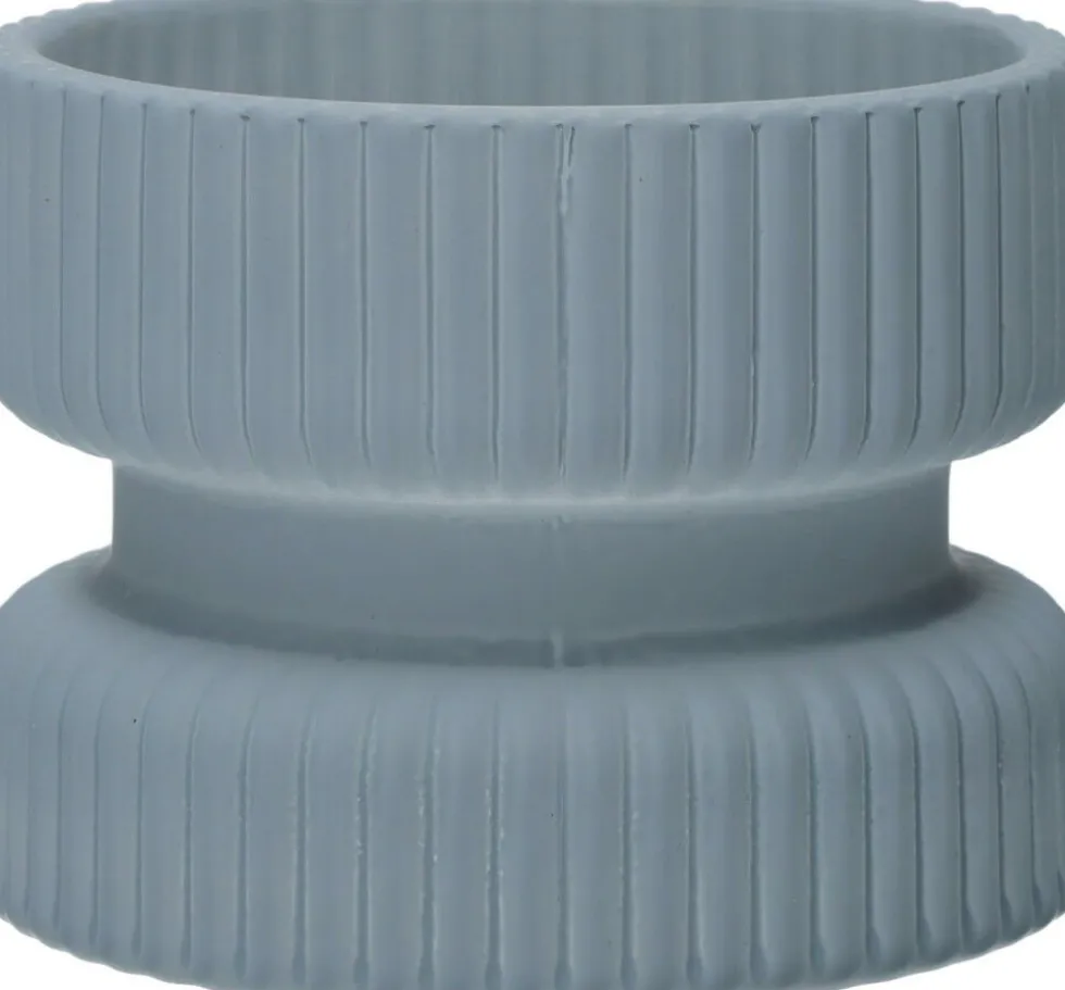 Duif kandelaar Levia blauw D 9 H 7 cm