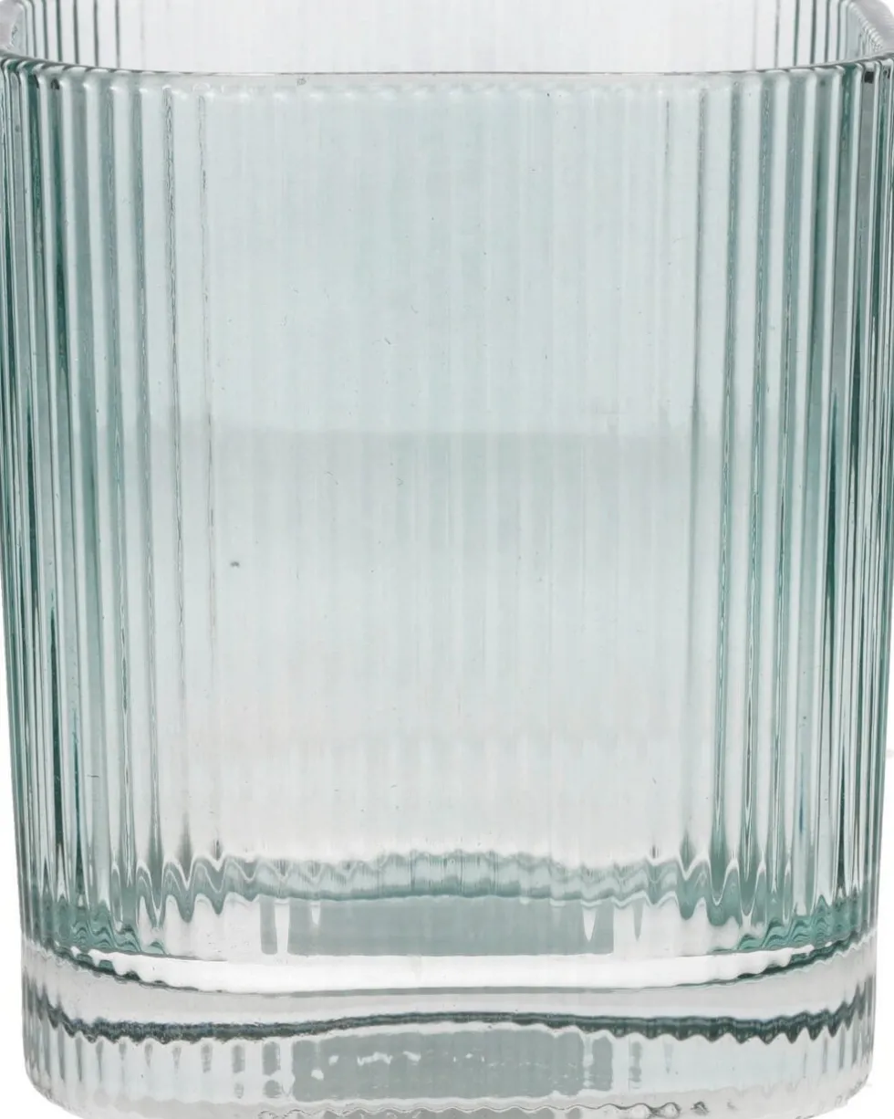 Duif waxinelichthouder blauw D 8 H 9 cm