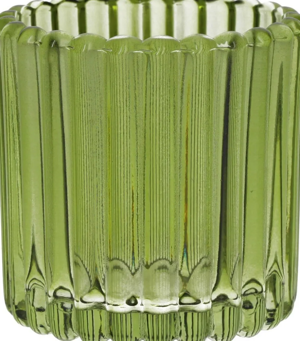 Duif waxinelichthouder Bliss groen D 7,5 H 7,4 cm