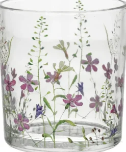 Duif waxinelichthouder Bloem transparant D 7,3 H 8 cm