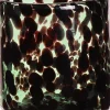 Duif waxinelichthouder Jane groen / zwart D 12 H 12,3 cm