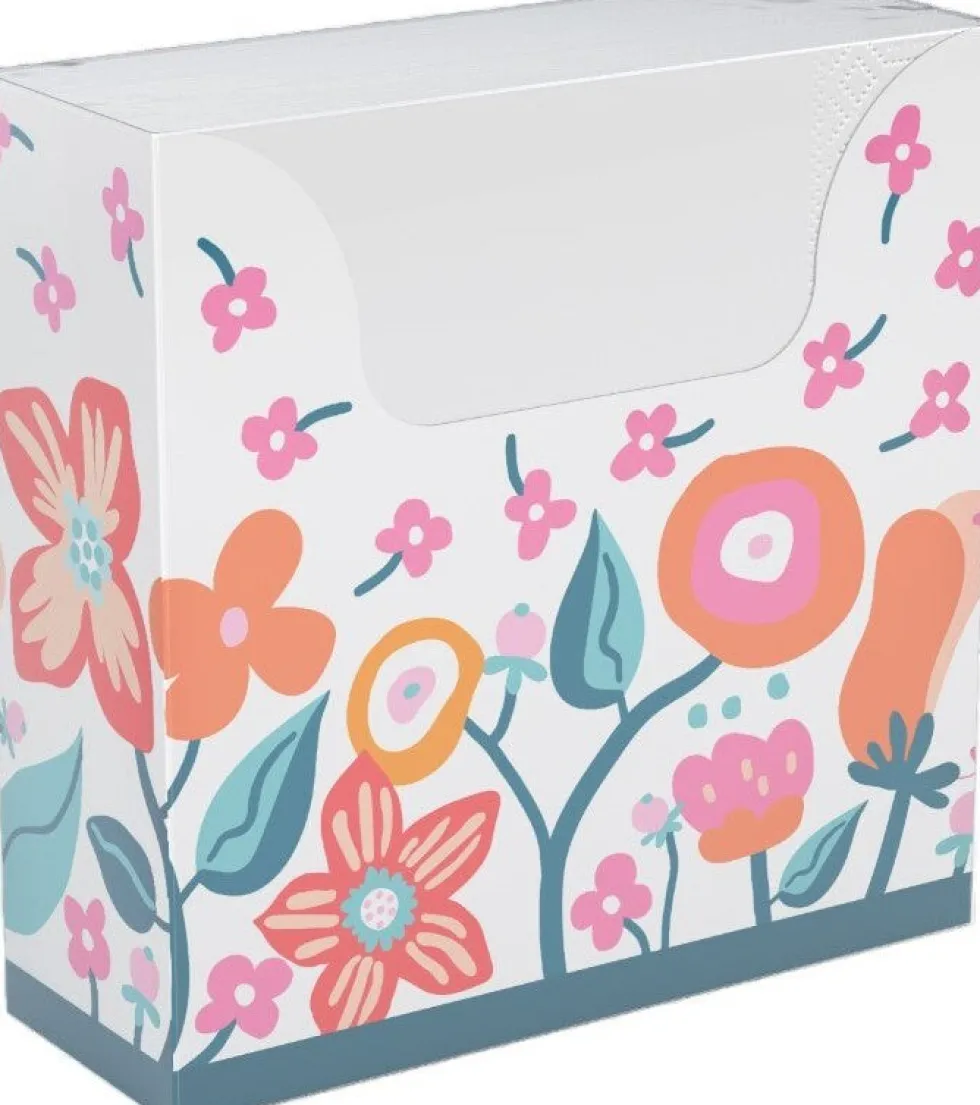 Duni buffetbox Vibrant Bloom multi 33 x 33 cm 75 stuks