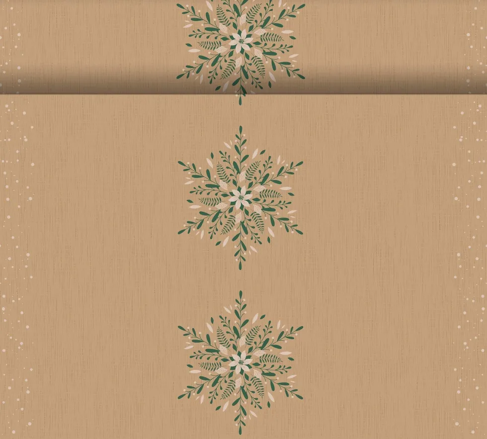 Duni 3-in-1 tafeldecoratie Natural Charm beige 40 x 480 cm