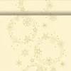 Duni 3-in-1 tafeldecoratie Star Shine crème 40 x 480 cm
