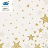 Duni kerstservet sterrenhemel 40 x 40 cm 12 stuks crème