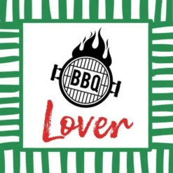 Duni servet BBQ Lover groen 33 x 33 cm 20 stuks