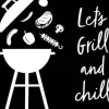Duni servet Grill & Chill zwart 33 x 33 cm 20 stuks