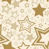 Duni servet Holiday Star crème / goud 33 x 33 cm 20 stuks