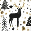 Duni servet Magic Winter wit 24 x 24 cm 20 stuks