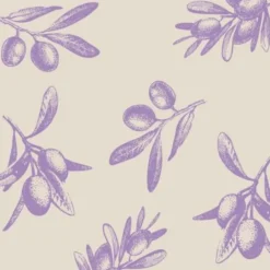 Duni servet Purple Olives beige 33 x 33 cm 20 stuks