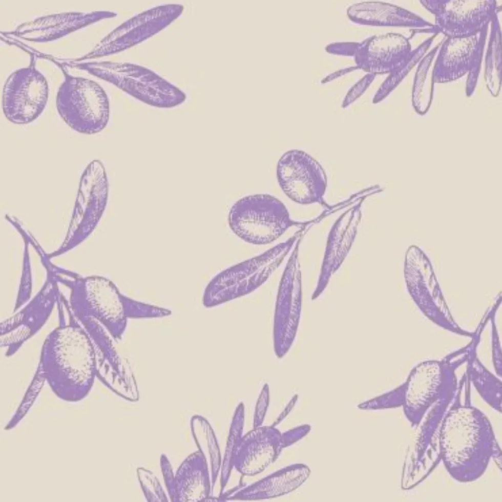 Duni servet Purple Olives beige 33 x 33 cm 20 stuks