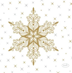 Duni servet Snowstars White wit 24 x 24 cm 20 stuks