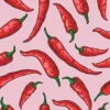 Duni servet Spicy Peppers roze 33 x 33 cm 20 stuks
