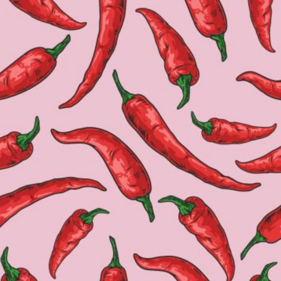 Duni servet Spicy Peppers roze 33 x 33 cm 20 stuks