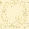 Duni servet Star Shine crème 33 x 33 cm 20 stuks