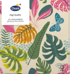 Duni servet Summertime multi 24 x 24 cm 20 stuks
