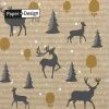 Duni servetten Deer Forest beige 24 x 24 cm 20 stuks