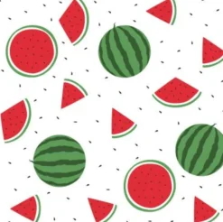 Duni servet Watermelons wit 33 x 33 cm 20 stuks