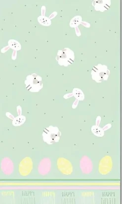 Duni tafelkleed Happy Easter groen 138 x 220 cm