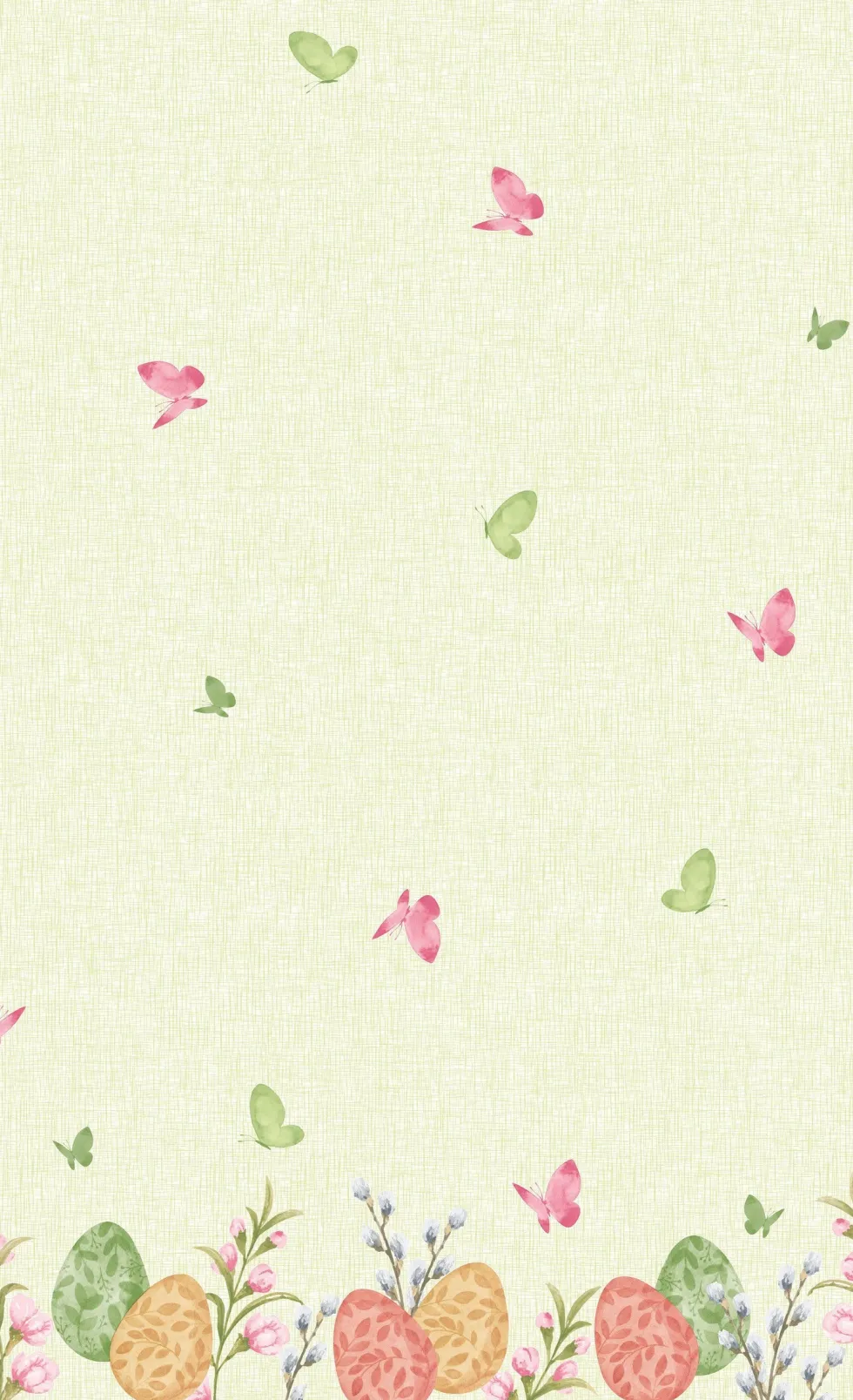 Duni tafelkleed Joyful Spring geel 138 x 220 cm