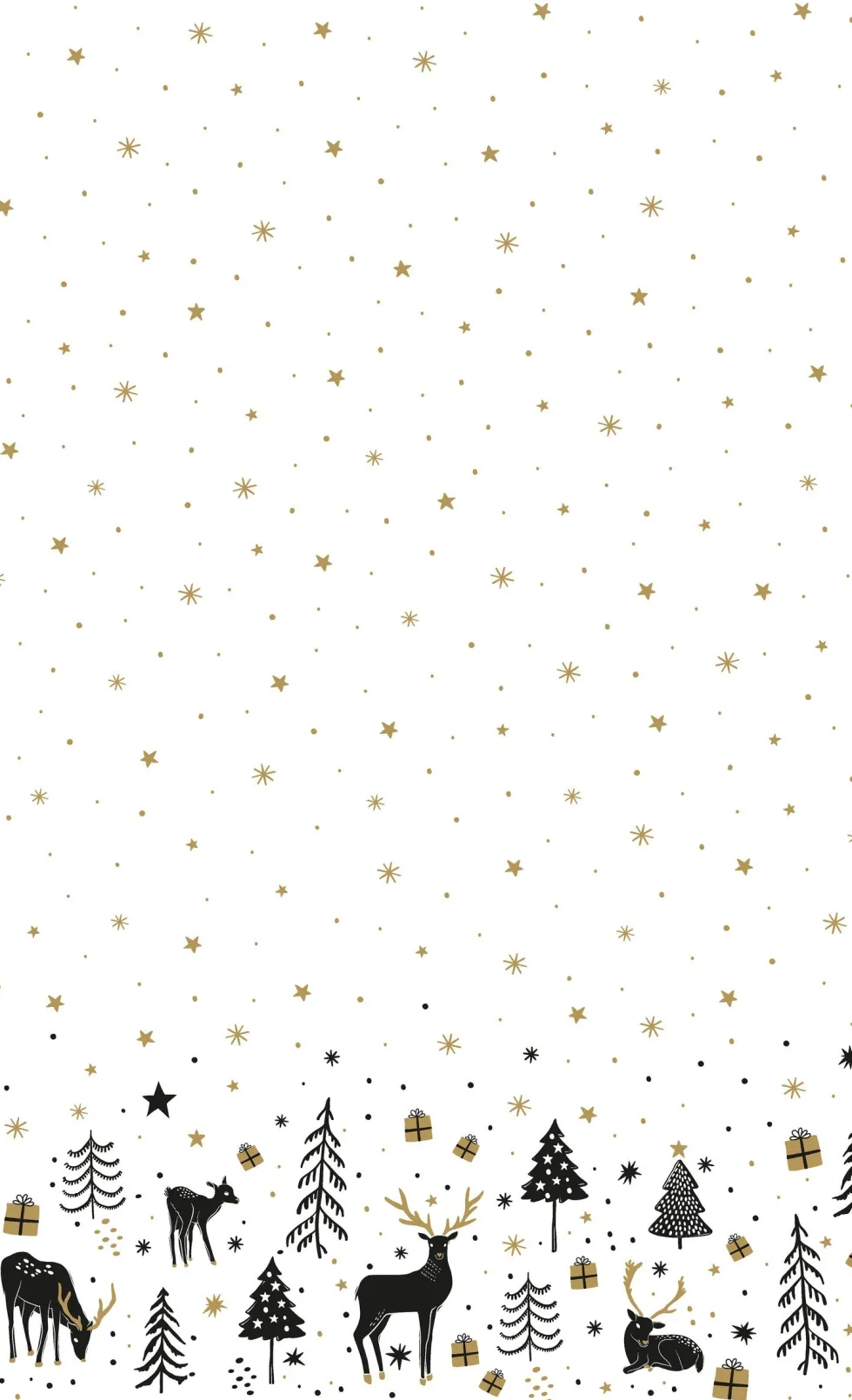 Duni tafelkleed Magic Winter wit 138 x 220 cm