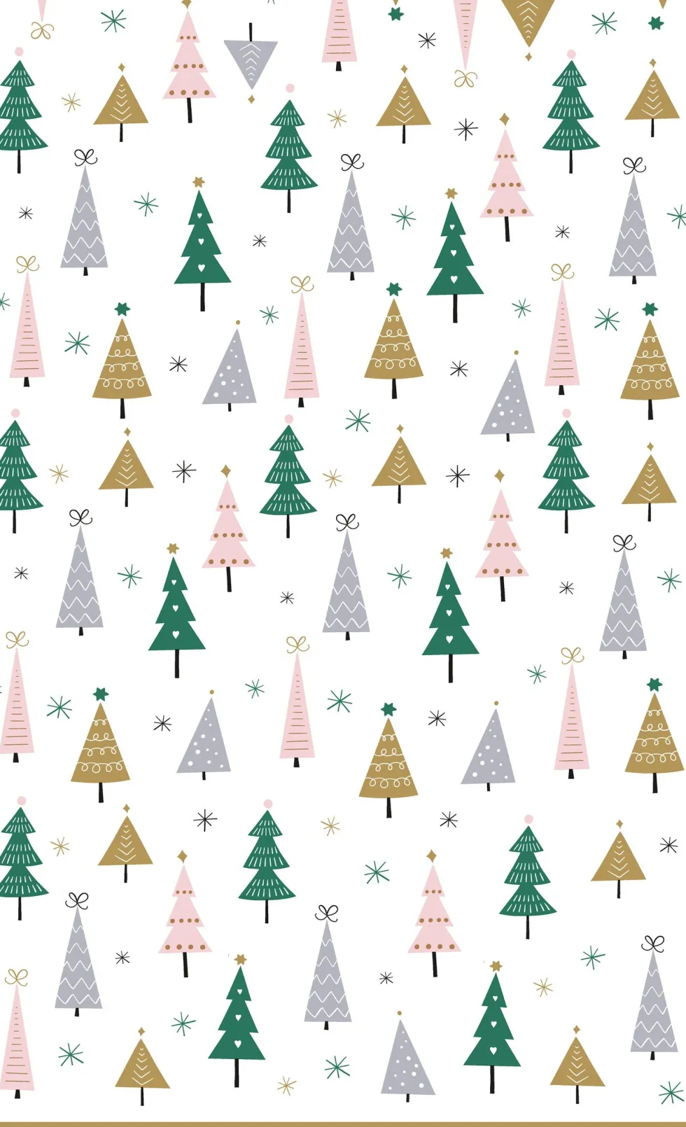 Duni tafelkleed Noel Trees wit 138 x 220 cm