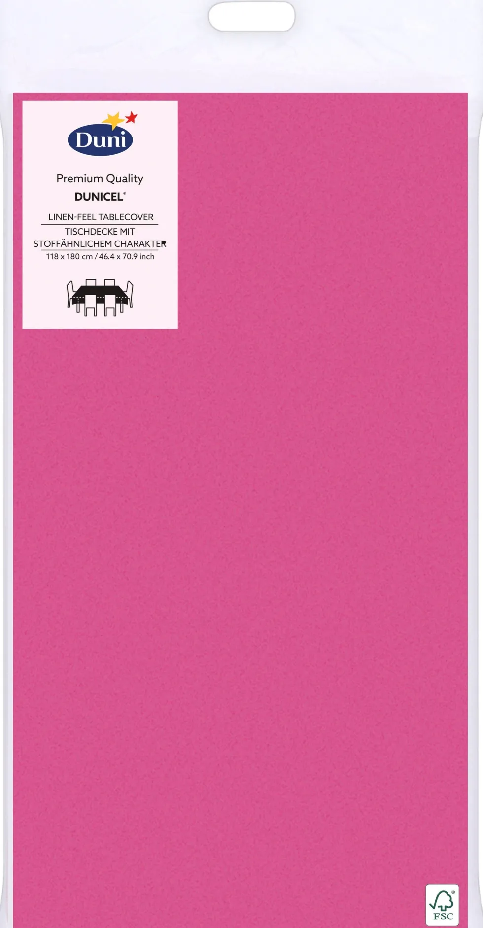 Duni tafellaken Fuchsia roze 118 x 180 cm