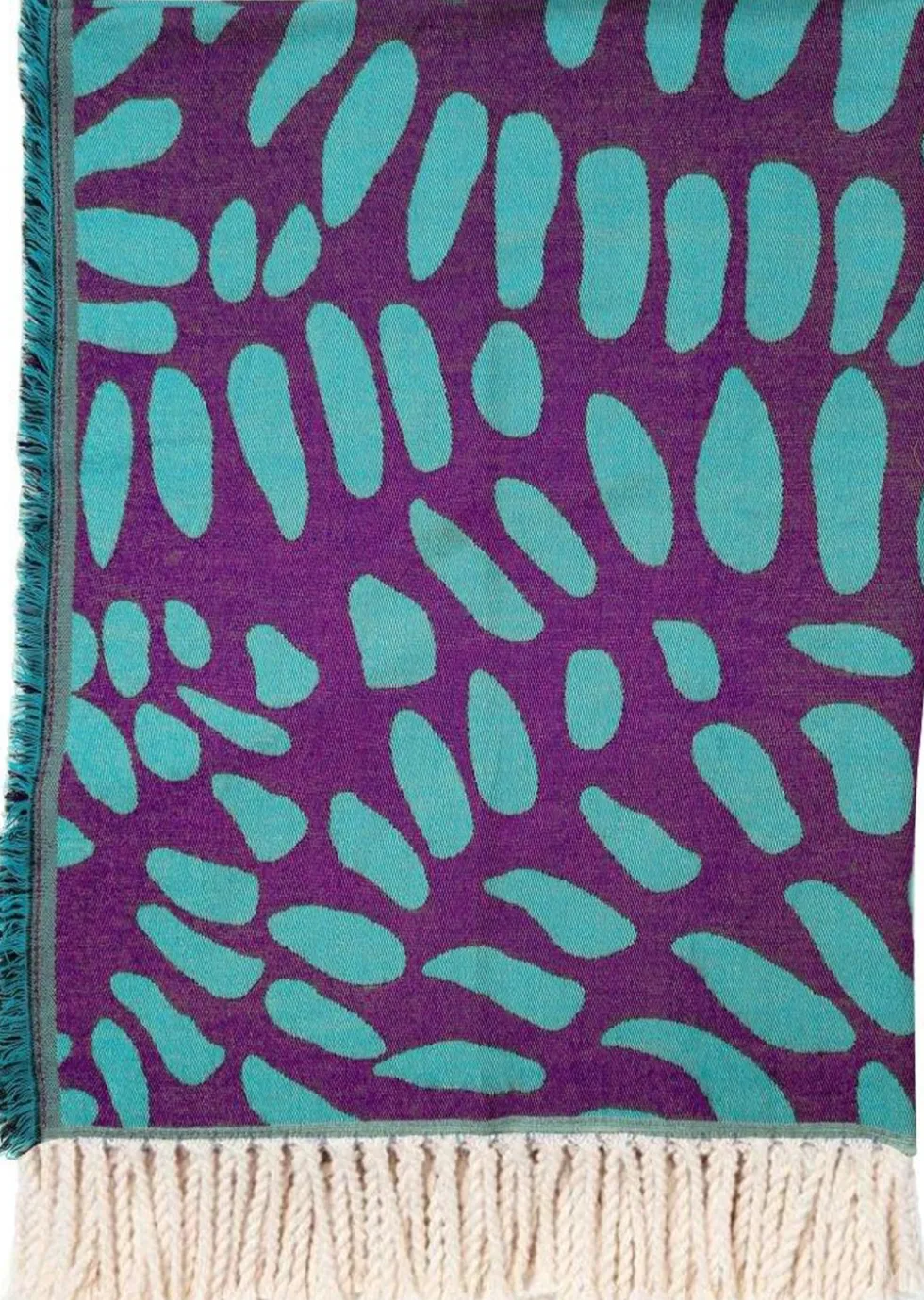 Dutch Decor plaid Azura blauw / paars 130 x 170 cm