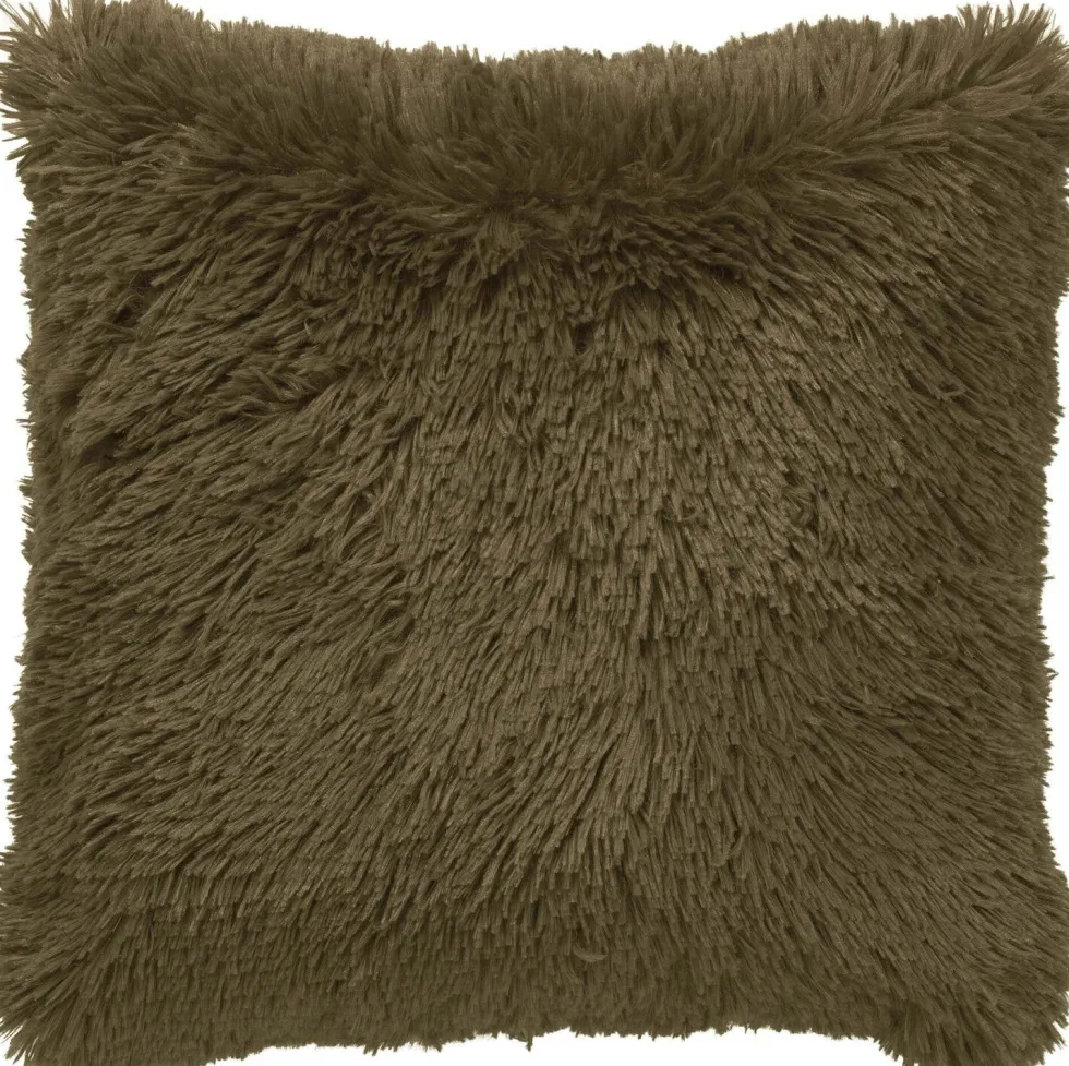Dutch Decor sierkussen Fluffy groen 45 x 45 cm