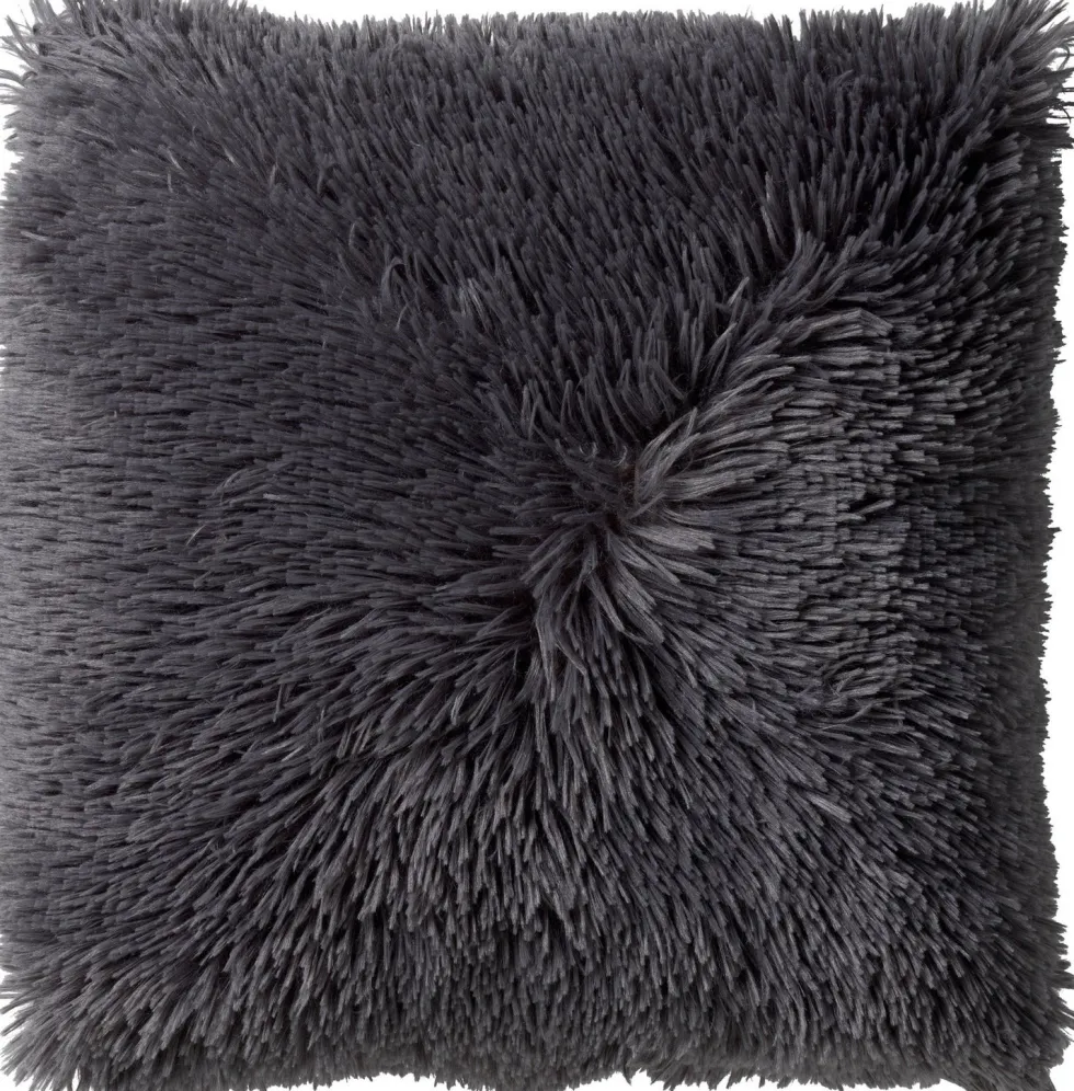 Dutch Decor sierkussen Fluffy antraciet 45 x 45 x 5 cm