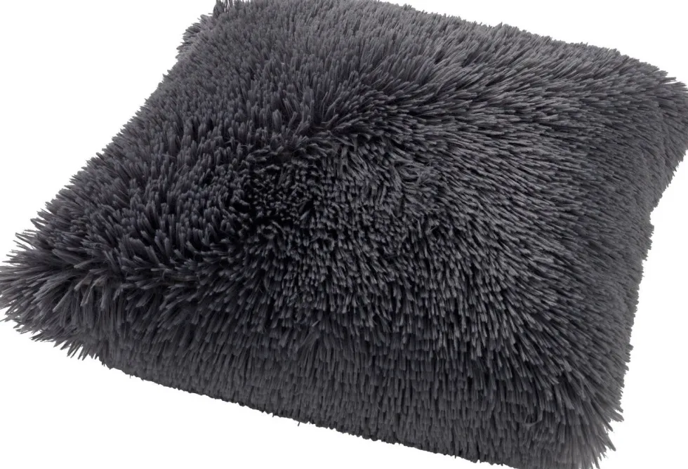 Dutch Decor sierkussen Fluffy antraciet 45 x 45 x 5 cm