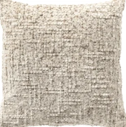 Dutch Decor sierkussen Noret beige / wit 45 x 45 cm