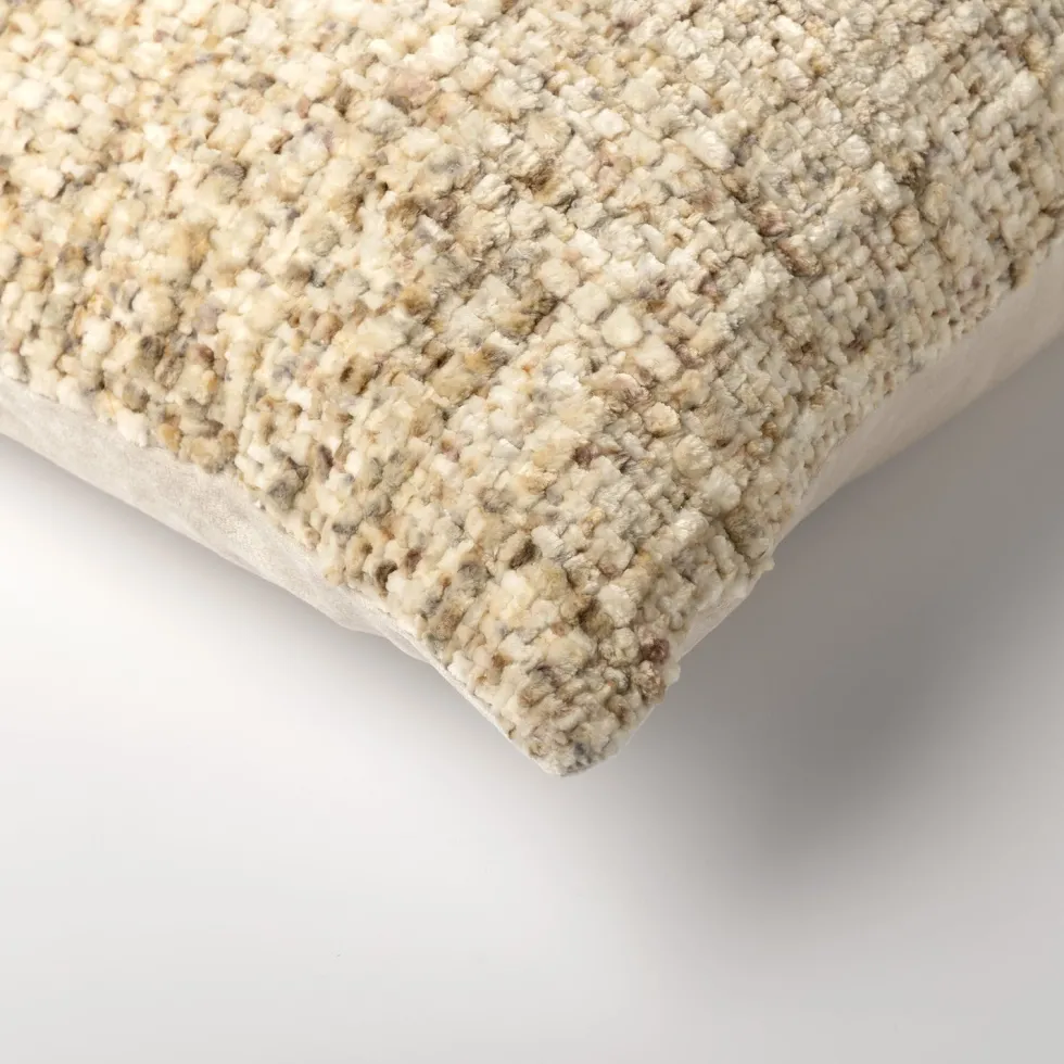 Dutch Decor sierkussen Noret beige / wit 45 x 45 cm