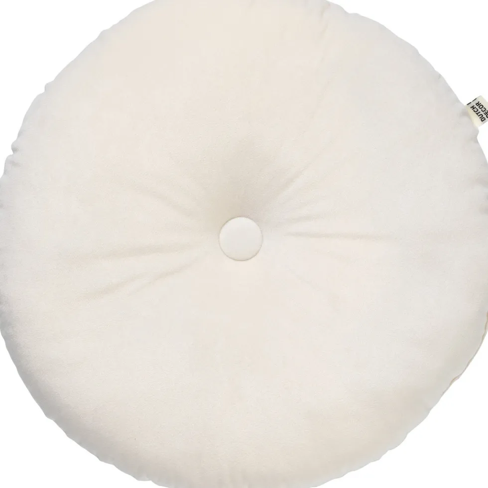 Dutch Decor sierkussen Olly wit D 40 cm