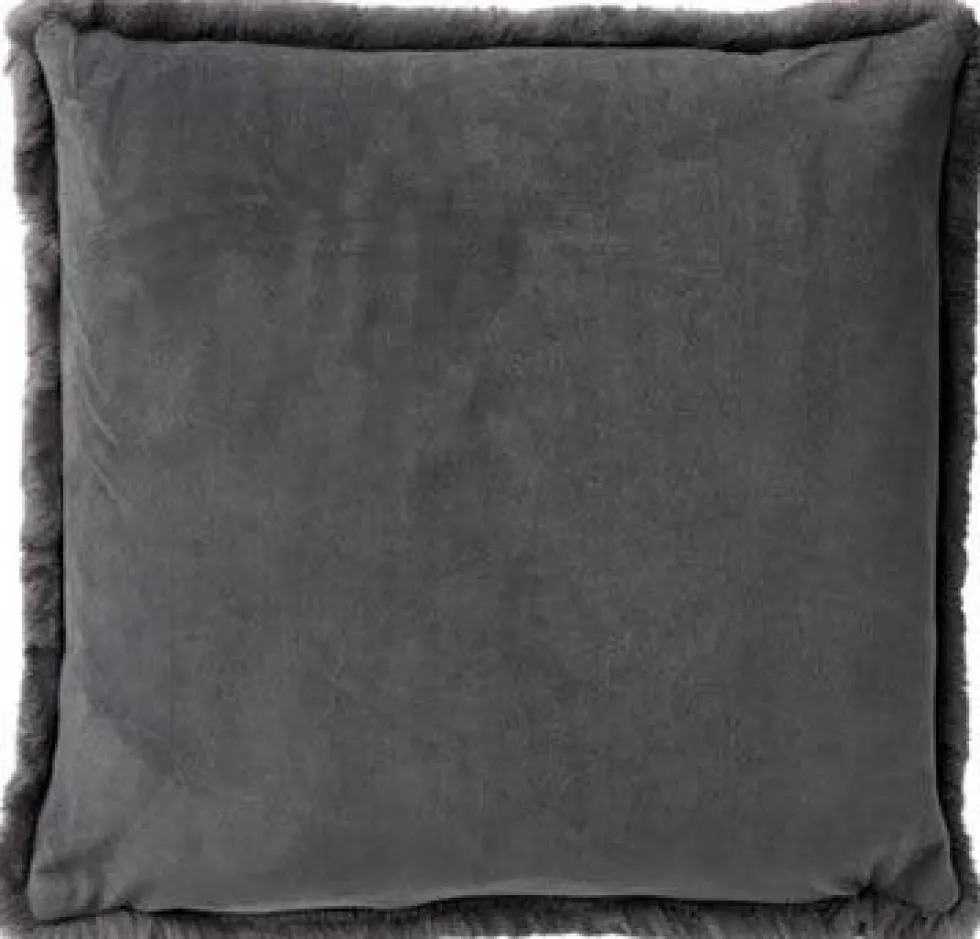 Dutch Decor sierkussen Zaya grijs 45 x 45 cm