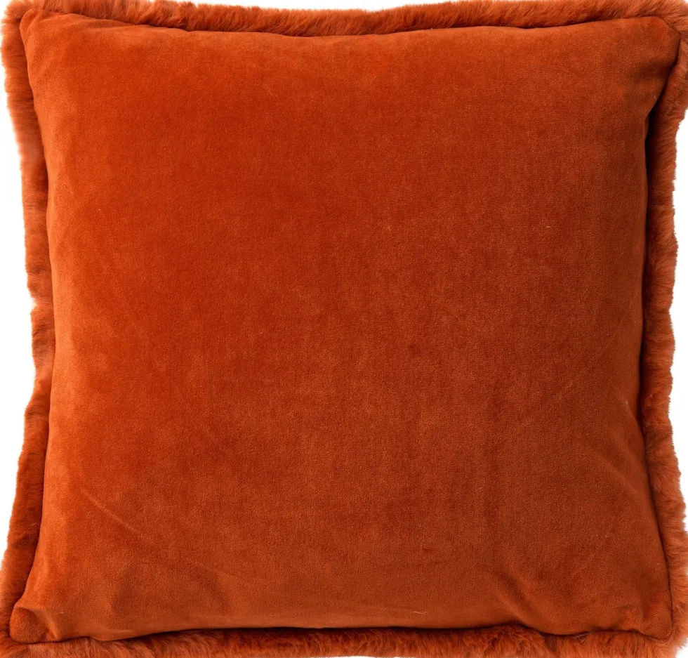 Dutch Decor sierkussen Zaya terracotta 45 x 45 cm