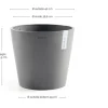 Ecopots bloempot Amsterdam grijs D 40 H 35 cm