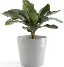Ecopots bloempot Amsterdam wit grijs D 40 H 35 cm
