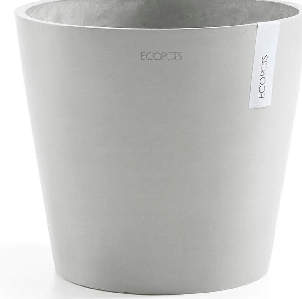 Ecopots bloempot Amsterdam wit grijs D 40 H 35 cm