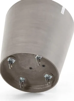 Ecopots bloempot Amsterdam Wheels taupe D 60 H 56 cm