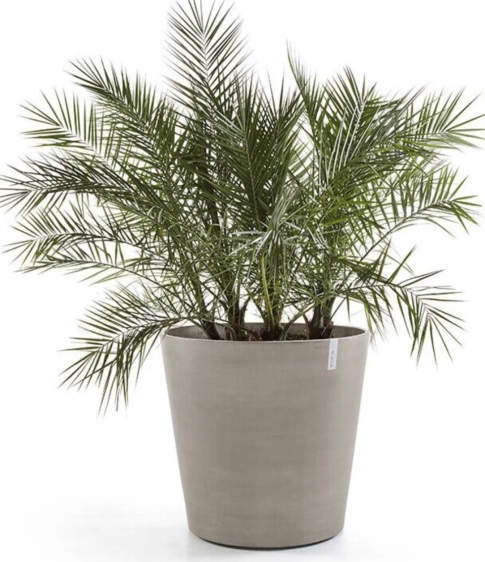 Ecopots bloempot Amsterdam Wheels taupe D 60 H 56 cm