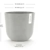 Ecopots bloempot Oslo wit grijs D 25 H 21,8 cm