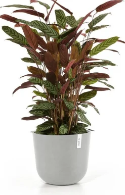 Ecopots bloempot Oslo wit grijs D 35 H 30,5 cm