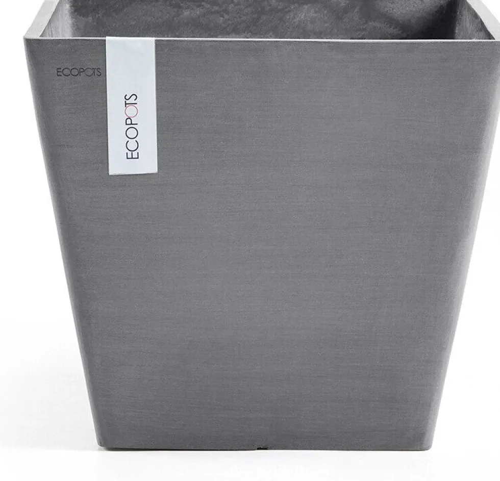 Ecopots bloempot Rotterdam grijs 30 x 30 x 26 cm