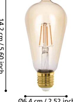 Eglo LED lamp E27 Connect z extra warm 500 lm 4,9 W ST64