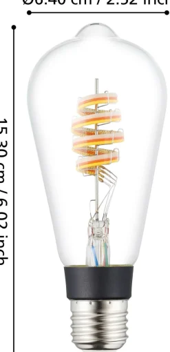 Eglo LED lamp E27 Connect z warm wit 400 lm 4,9 W ST64